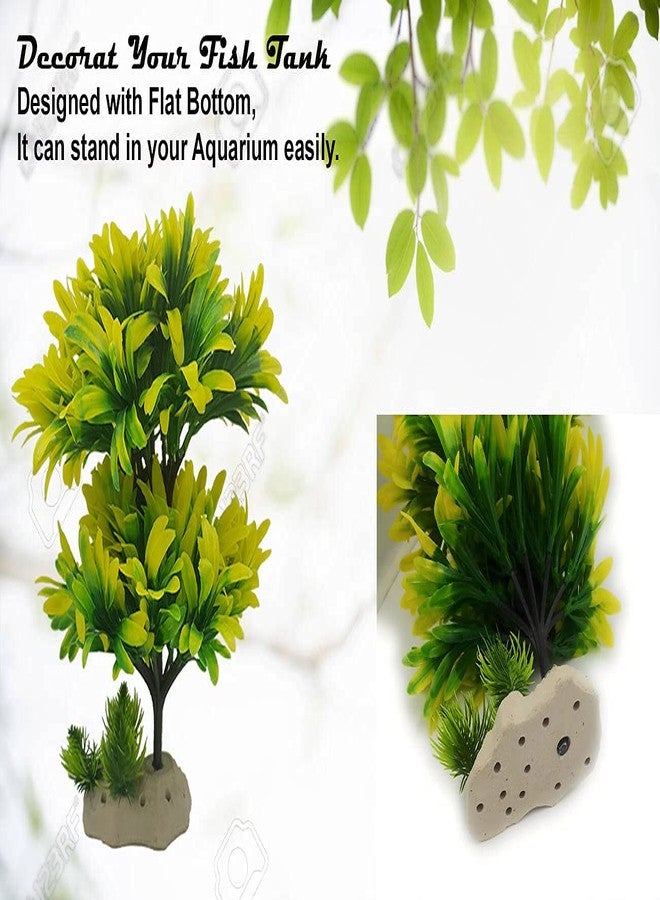 Jainsons Aquarium decorative Artificial Plant Green - 12 x 10 x 32 cm - Image 4